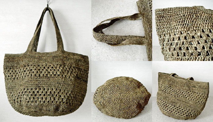 ラフィア鍵編みバック