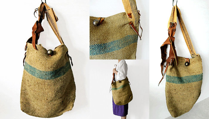 麻袋革ショルダー