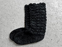 クロッシェソックス (Goat black)