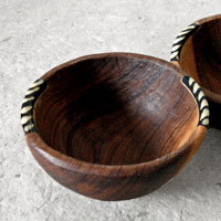 ケニアの木製ミニボウル