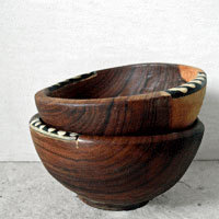 ケニアの木製ミニボウル