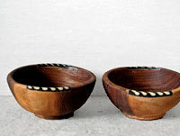 ケニアの木製ミニボウル