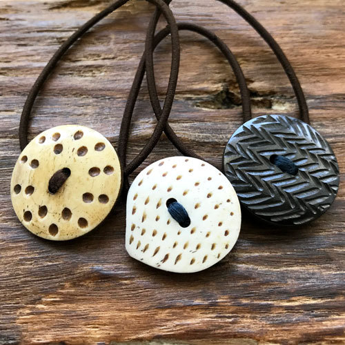 牛骨ボタンヘアーゴム(dot)