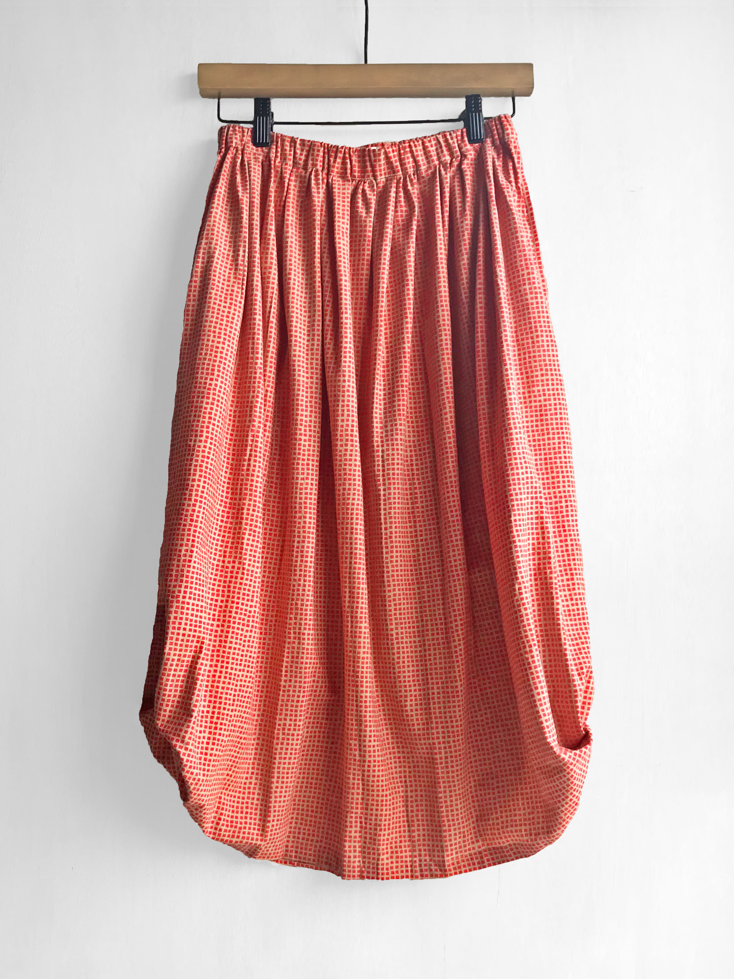 結びスカート(ブロックチェック)