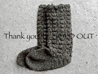 クロッシェソックス (Goat brown)