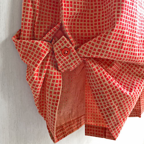 結びスカート(ブロックチェック)