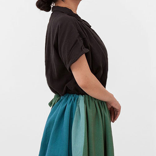 ソデギャザーシャツ(Wガーゼ)