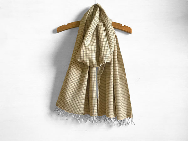 グリッドワイドショール(オーガニックコットン)
